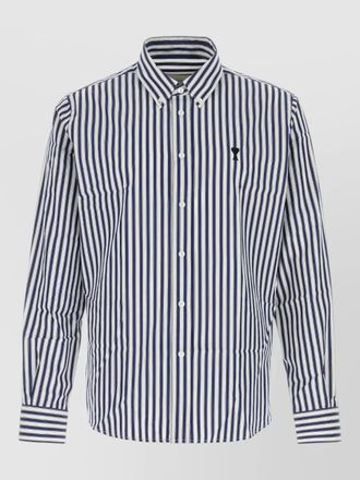 Ami striped cotton classic-fit shirt