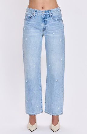 Pistola Denim Lexi Distressed Crop Barrel Jeans in Stellar Vintage at Nordstrom, Size 27