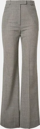 Alexander McQueen Gingham wool wide-leg pants