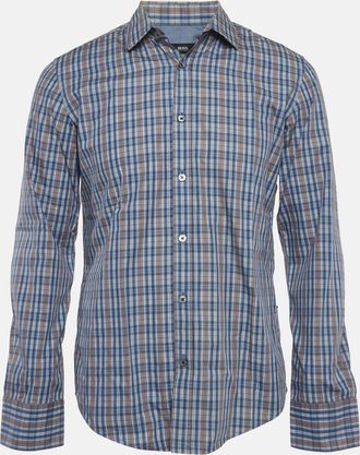 HUGO BOSS Boss By Hugo Boss Blue Cotton Slim Fit Shirt