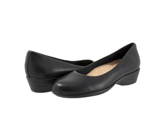 Trotters Rozalin Womens Flat Shoes Black : 7 N (AA), Leather