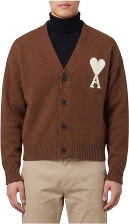 Ami Ami de Coeur Cardigan - Knitwear - Hombre - Marr&oacute;n - XL