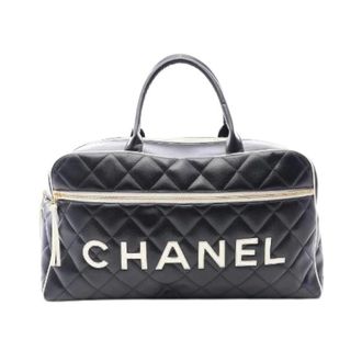 Chanel Pre-owned Matelasse Leather Boston Bag - Dames - Pre-owned - Zwart - Maat: ONE Size Leer