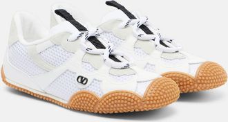 Valentino Garavani Amphibia suede-trimmed sneakers