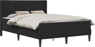 vidaXL Estructura De Cama Con Colch&oacute;n Negro 120 X 190 Cm Terciopelo Vidaxl