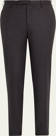 Incotex Mens Micro-Houndstooth Wool and Cashmere Trousers