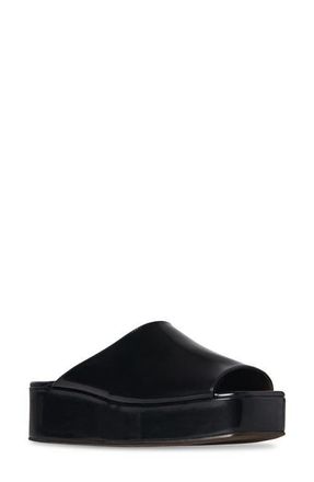 The Row Emi Flatform Slide Sandal in Black at Nordstrom, Size 12Us