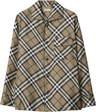 Burberry Camicia pigiama a quadri - Marrone