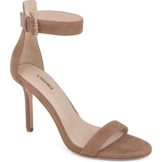 L'agence Gisele VII Sandal in Coffee Suede at Nordstrom, Size 7.5