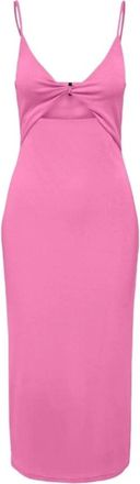 Only Fuchsia Roze One-Shoulder Jurk - Dames - Casual kleedjes - Roze - M - Kleedjes