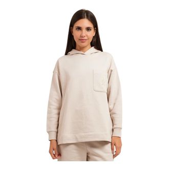 A|X Armani Exchange Dames, Sweatshirts & Hoodies, Beige, Maat: M Katoen