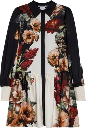 Alice & Olivia Vestido Mini con Pu&ntilde;os Fruncidos y Estampado Floral - Dresses - Mujer - Multicolor - XS