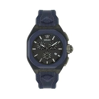 Versace Accessoires, unisex, Blauw, ONE Size, V-Legend Chrono 44mm