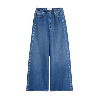 Max Mara Wide Jeans, female, Blue, Size: S Wide Jeans