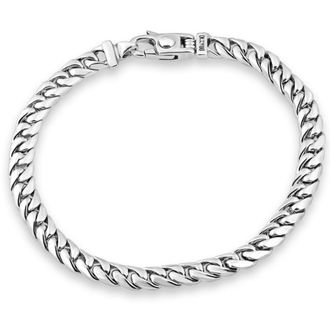 Pompeii3 Mens Solid 14k Gold (29grams) or Platinum (46gram) 6mm Cuban Link Bracelet 8