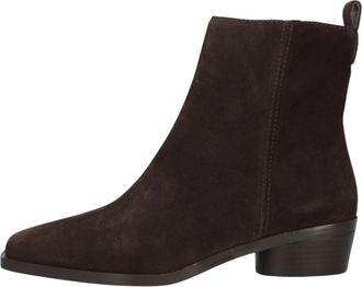 Stefano Lauran Enkellaarsjes - Dames - Laarzen met Hak - Bruin - 41 EU - Su&egrave;de - Schoenen