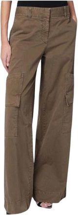 Off-white Pantalones Cargo de Pierna Ancha - Trousers - Mujer - Verde - XS