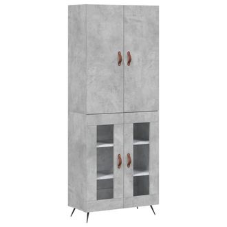 Berkfield Home Highboard Concrete Grey 69.5x34x180 cm Engineered Wood