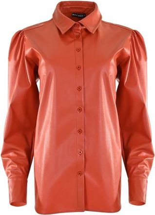 Maicazz Galata Blouse in Cotta - Dames - Overhemden - Oranje - S - Overhemden
