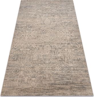 RugsX Rugsx - Alfombra Wool Jade 45008/110 Ornamento Beige / Azul Oscuro Osta Beige 85x160 Cm