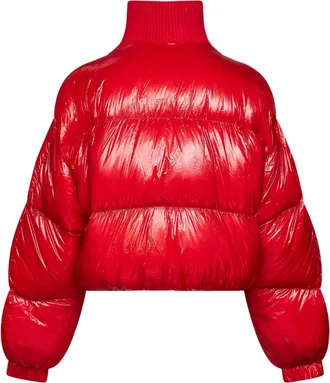 Diesel Womens Puffer Jacket W-Arrior Red Nylon Polyamide