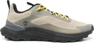 Timberland Schoenen, Heren, Veelkleurig, 44 EU, Bruine Sneakers met Groene Details