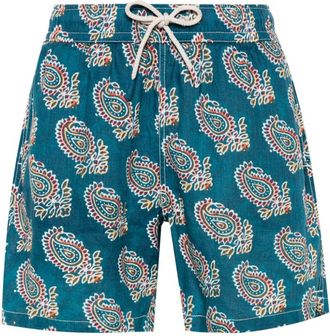 MC2 Saint Barth Gustavia linen swim shorts - men - Cotton/Linen/Flax - S - Blue