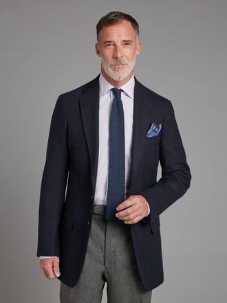 Oliver Brown Unstructured Jacket - Navy Wool