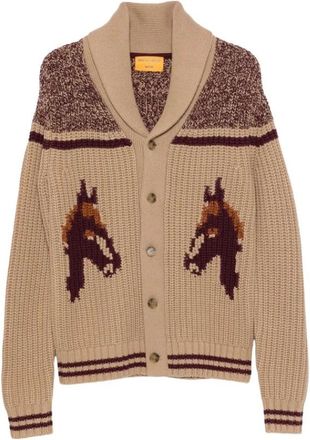 Guest In Residence Rodeo Cardigan - Heren - Vesten - Beige - 2XS - Wol - Truien & Vesten