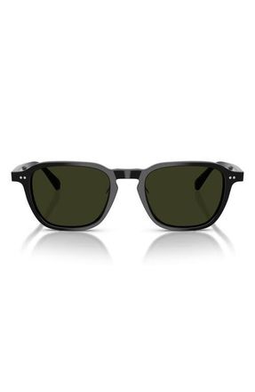 Oliver Peoples Emryn 50mm Polarized Pillow Sunglasses in Black /G-15 Polar at Nordstrom