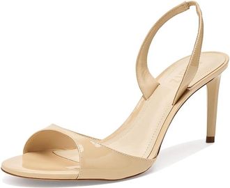 Schutz Scarlett Sling Mid Womens Sandals Natural Nibs : 10.5 M, Leather