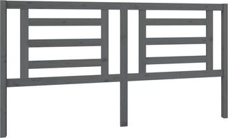 vidaXL Cabecero De Cama Madera Maciza De Pino Gris 186x4x100 Cm Vidaxl