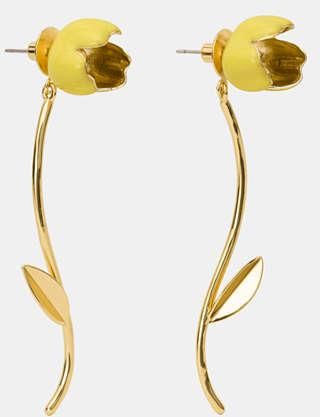 Kate Spade New York Golden Bloom Floral Statement Earrings