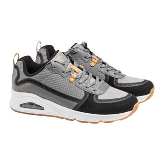 Skechers Schoenen, Dames, Grijs, 38 1/2 EU, Leer, Layover Sneakers