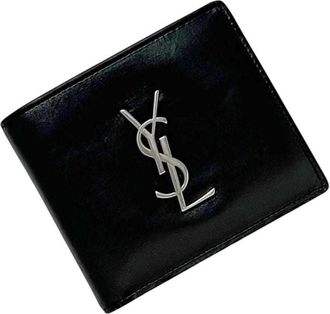 Saint Laurent Black Leather Wallet (Bi-Fold) (Pre-Owned)