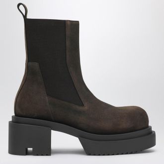 Rick Owens Stivali Beatle Bogun marroni in suede