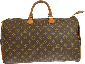 Louis Vuitton Speedy Monogram Brown Canvas Handbag (Pre-Owned)