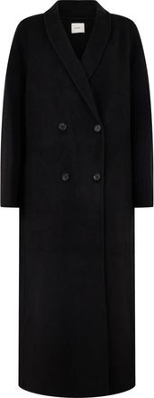 Lisa Yang Doubl&eacute; Knopenjas - Dames - Mantel - Zwart - L - Wol - Jassen