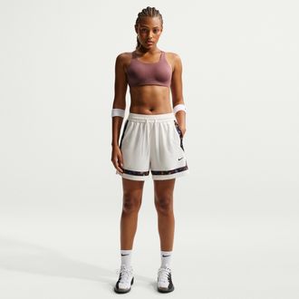 Nike Womens Crossover Dri-FIT Basketball Shorts in White | HV8094-133