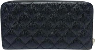 Chanel Pre-owned Long wallet (bi-fold) - Dames - Vintage Accessoires - Zwart - ONE Size - Leer - Vintage