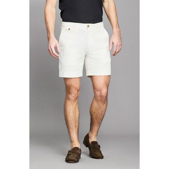 Billy Reid Moore Slub Cotton Shorts in Tinted White at Nordstrom, Size 34