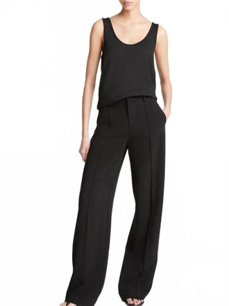 Vince Pintuck Wide Leg Pant In Black