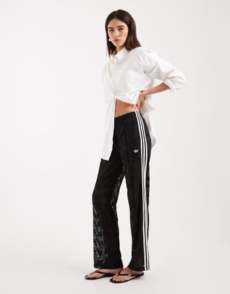 adidas Originals Firebird - Top sportivo classico in pizzo nero