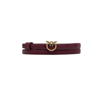 Pinko Pinko - Love Berry Belt - Dames - Accessoires - Bruin - Maat: L Leer