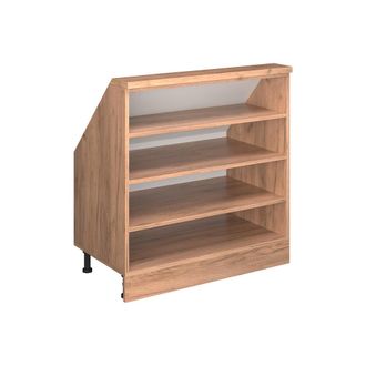 Vicco Armario Para Techo Inclinado Rion, Roble Dorado, 80 X 81.6 Cm Con 4 Compartimentos, Vicco
