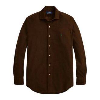 Ralph Lauren Slim Fit Corduroy Overhemd - Heren - Casual Overhemden - Bruin - XL - Katoen - Overhemden