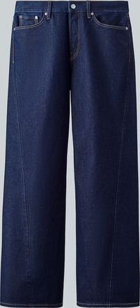 H&M Twisted Jeans in Loose Fit - Blue