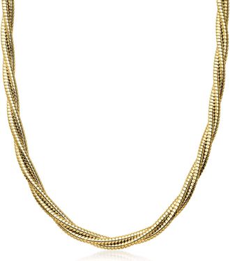 Ross-Simons Italian 14kt Yellow Gold-Plated 3-Strand Twisted Necklace