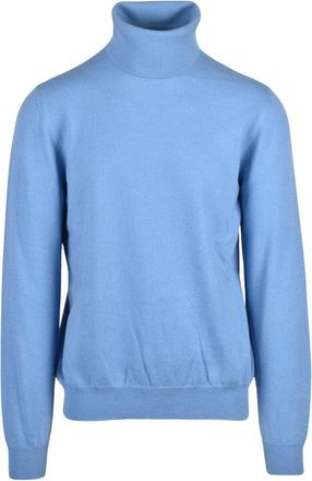 Alpha Studio Truien & Vesten, Heren, Blauw, XL, Kasjmier, Dolcevita Turtleneck
