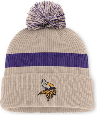 Nike Minnesota Vikings Rewind Peak Nike Mens NFL Cuffed Pom Beanie in Brown | NF160J2T9M-M17